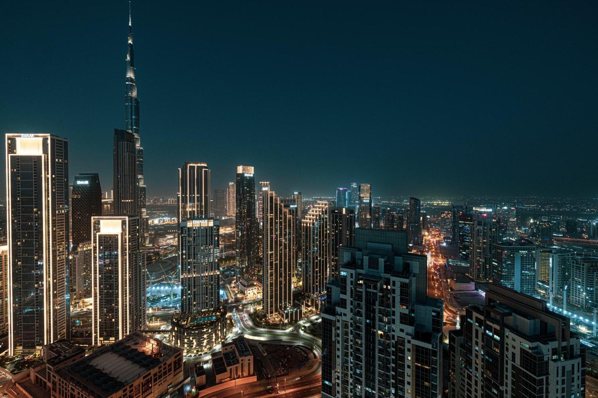 Paramount Midtown, Infinity Pool, Burj Skyline Views Lägenhet Dubai Exteriör bild