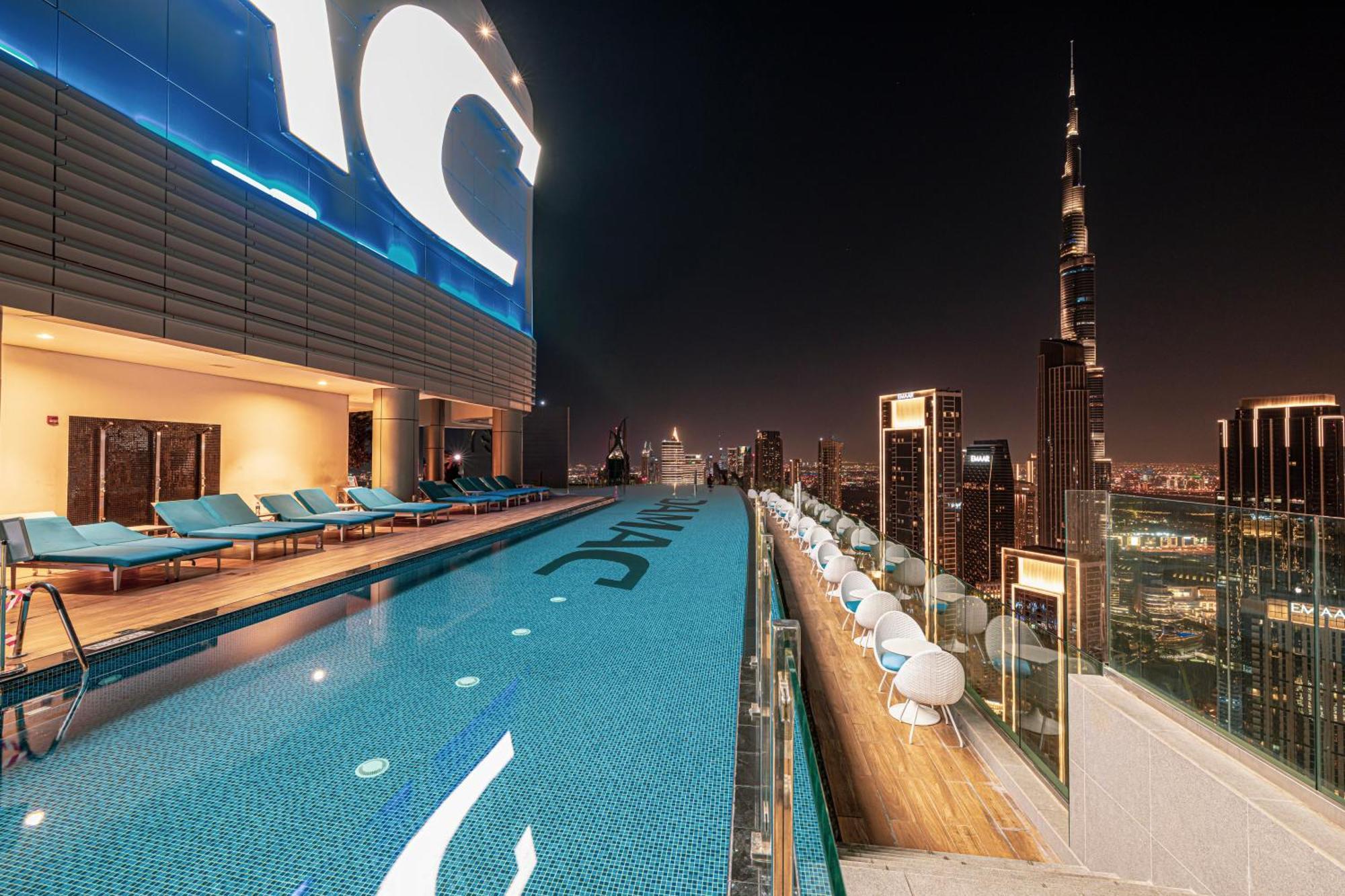 Paramount Midtown, Infinity Pool, Burj Skyline Views Lägenhet Dubai Exteriör bild