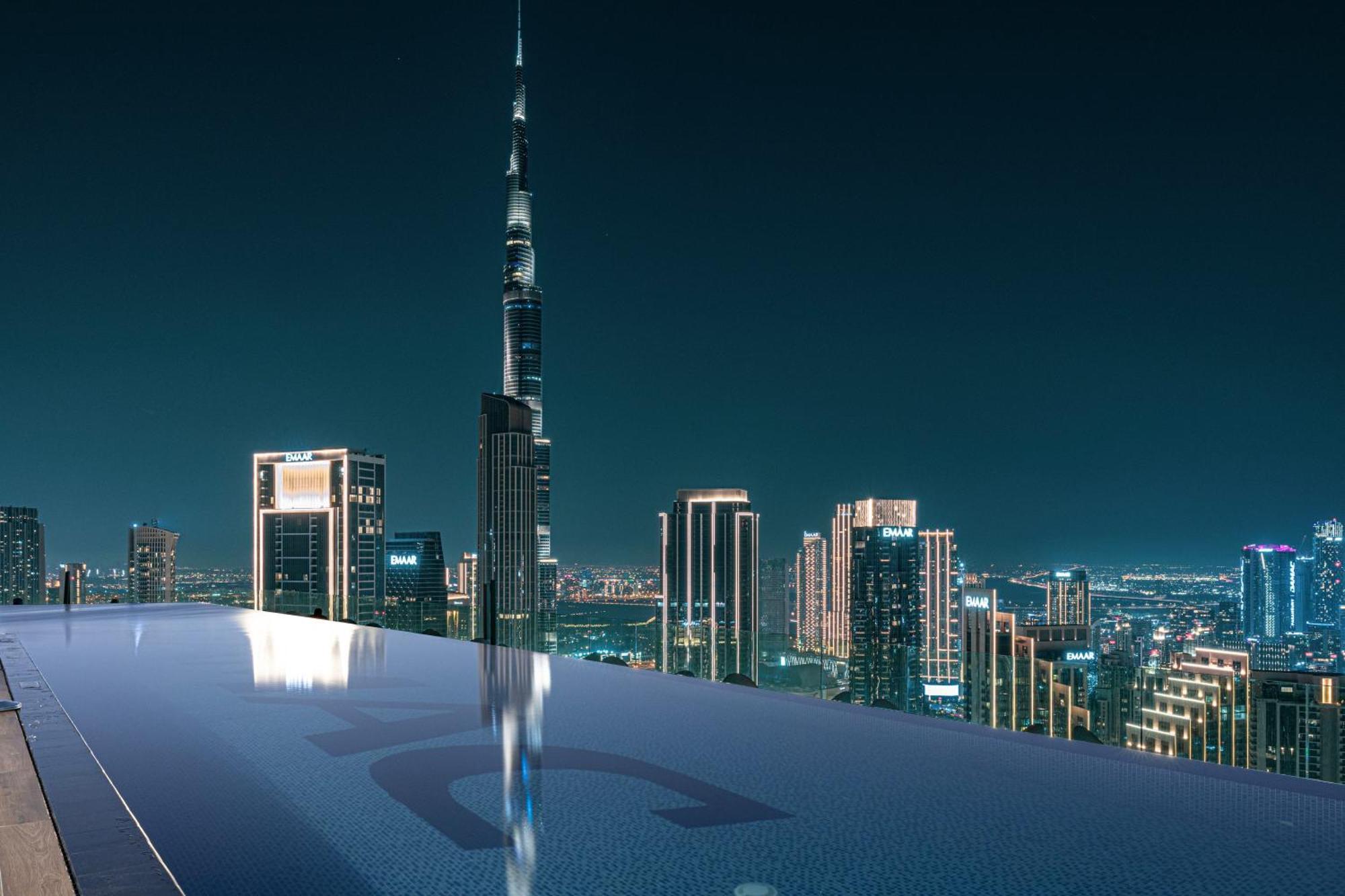 Paramount Midtown, Infinity Pool, Burj Skyline Views Lägenhet Dubai Exteriör bild